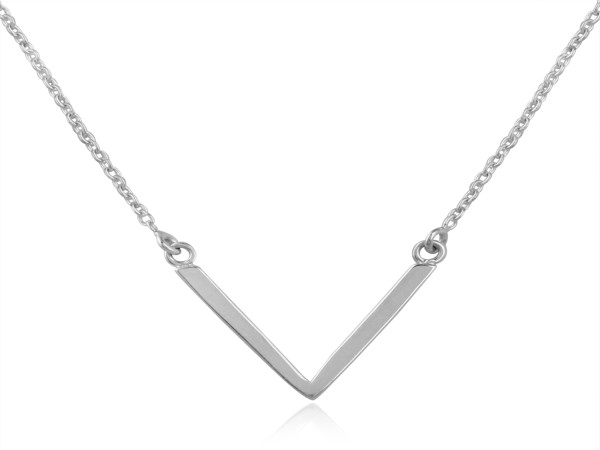 V SILVER PLATTED NECKLACE