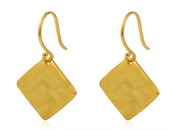 SQUARE GOLD PLATTED EARRING