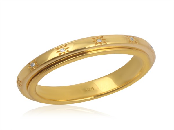 GOLD PLATTED MOVING RING