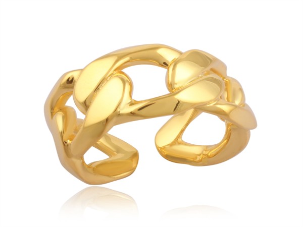 ADJUSTABLE CHAIN GOLD PLATTED RING