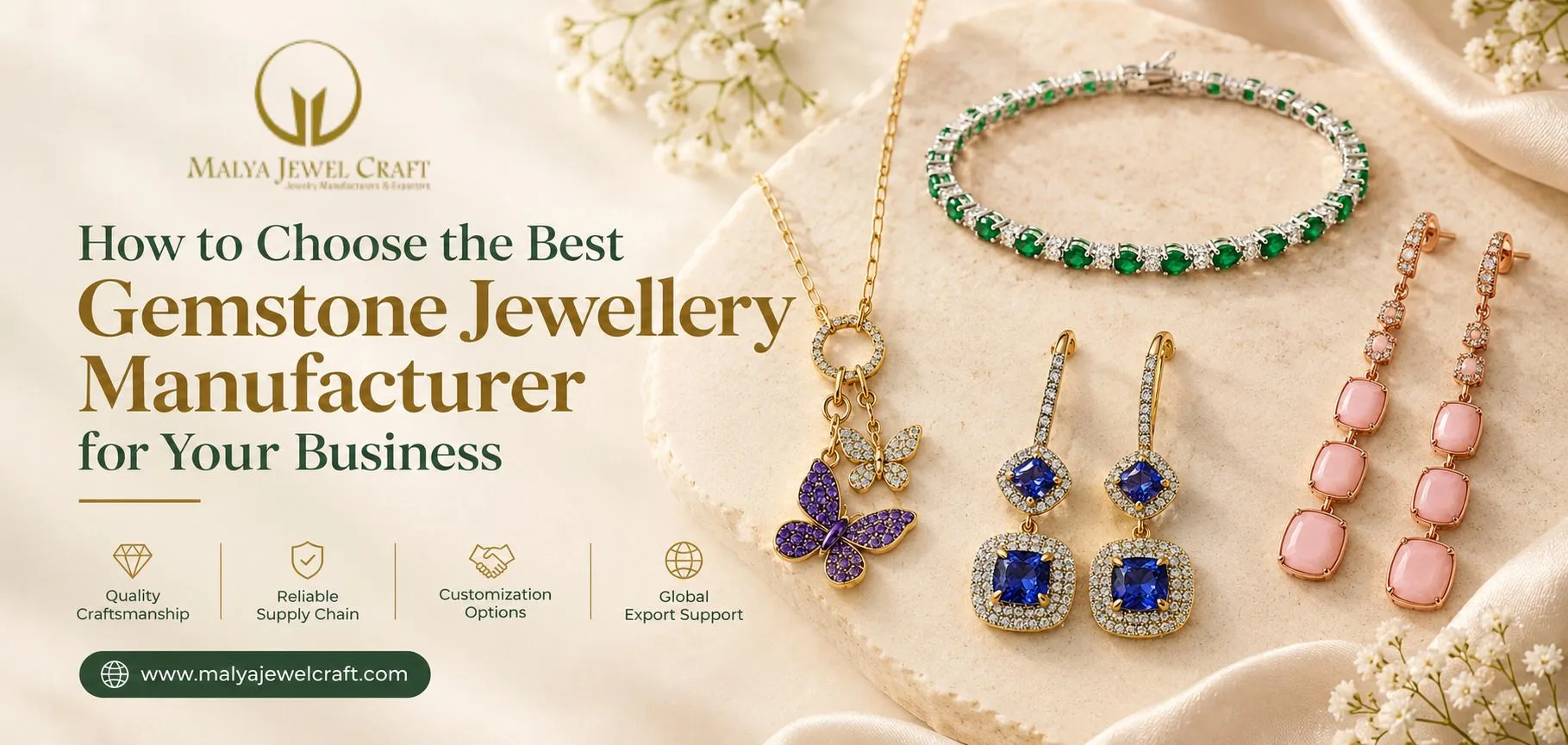 How to Choose the Best Gemstone Jewellery Manufacturer for Your Business