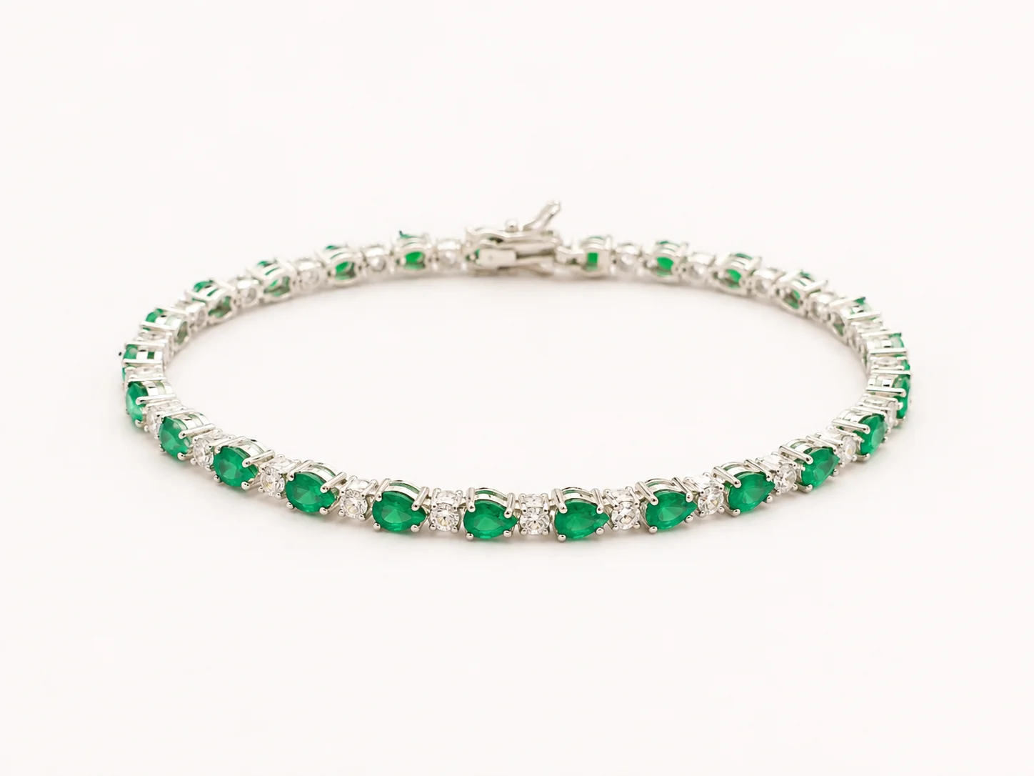 Emerald Diamond Tennis Bracelet