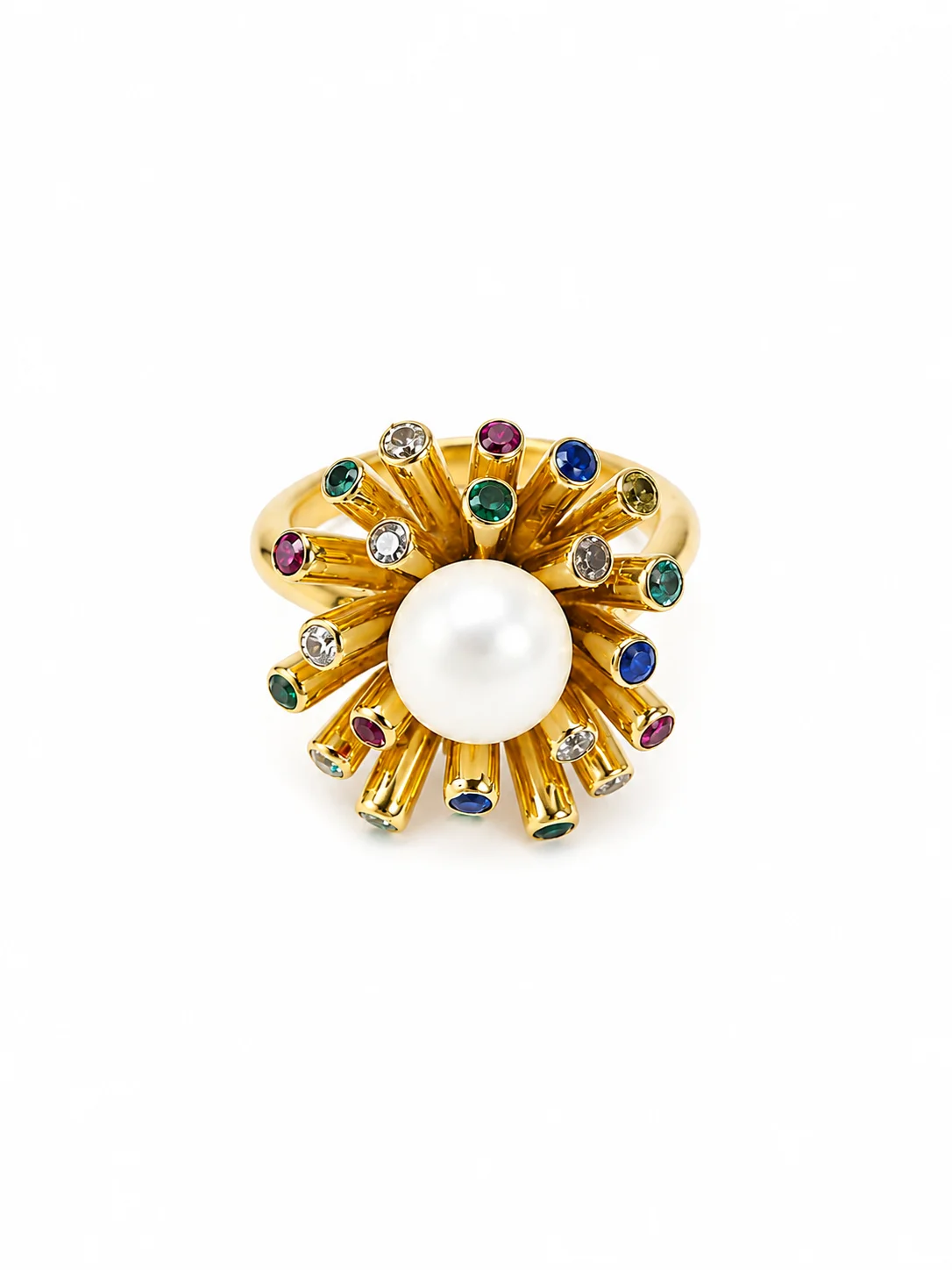 Gemstone & Pearl Statement Ring