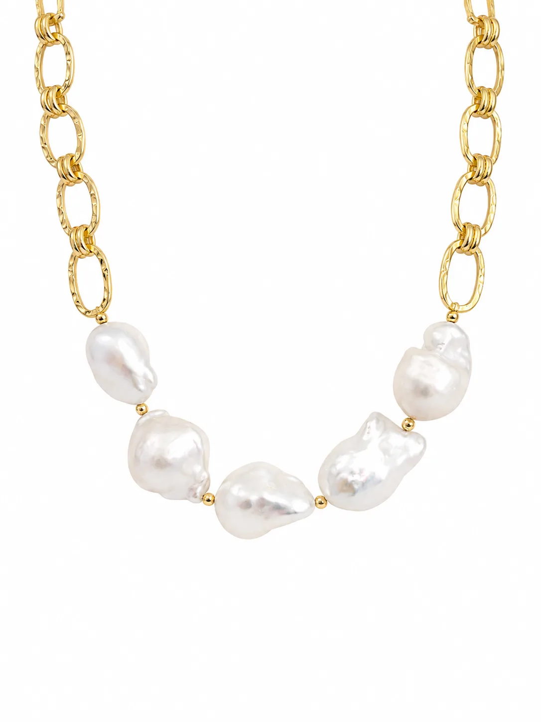 Baroque Pearl Link Necklace