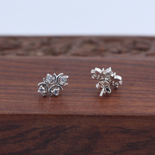 925 Silver Fancy Shape Wire Stud Earring - Image 4