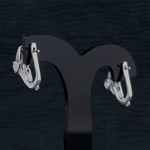 925 Silver White Zircon Earring - Image 3