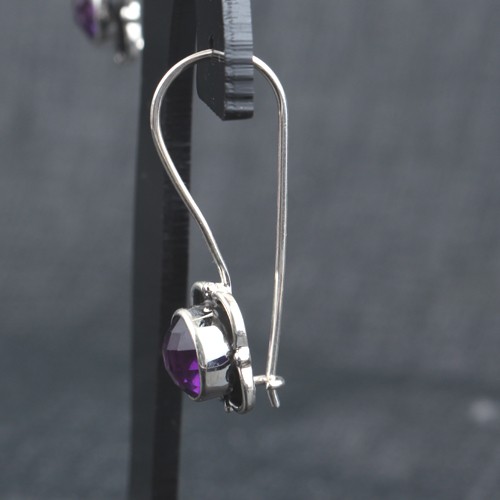 925 Silver Amethyst Earring - Image 3