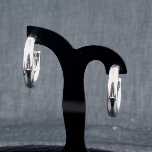 925 Silver Plain Hoop Earring - Image 1