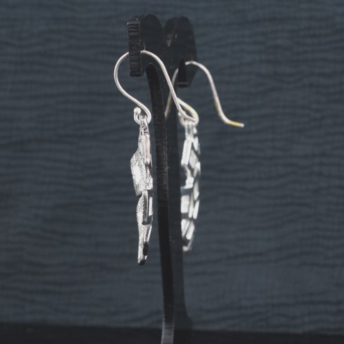 925 Silver Plain Zigzag Earring With Ear wire - Image 4