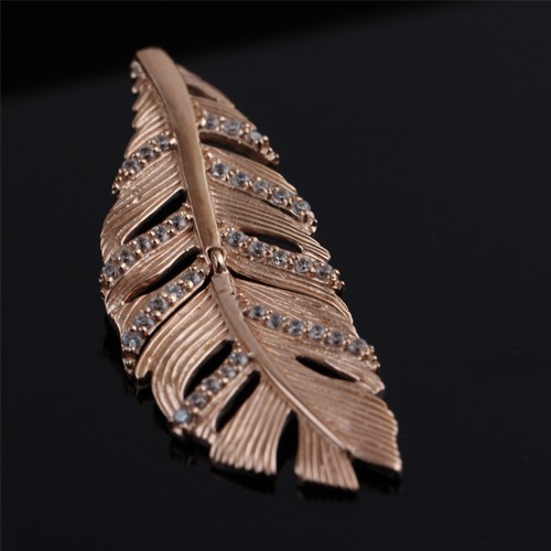 925 Silver Pendant With White Zircon With Rose Gold Plating - Image 1