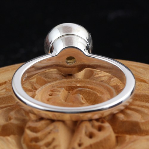 925 Silver Citrine Solitaire Ring - Image 4