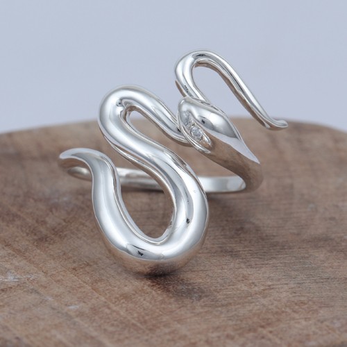925 Silver Snake Shape Ring - Image 1