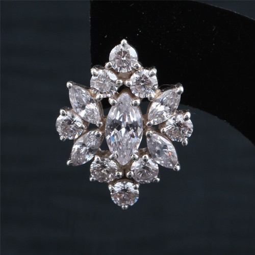 925 Silver Cluster Earring With White Zircobn - Image 2