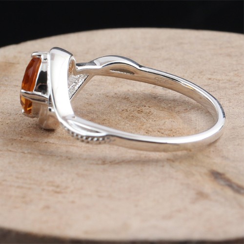 925 Silver Citrine Fancy Ring - Image 3