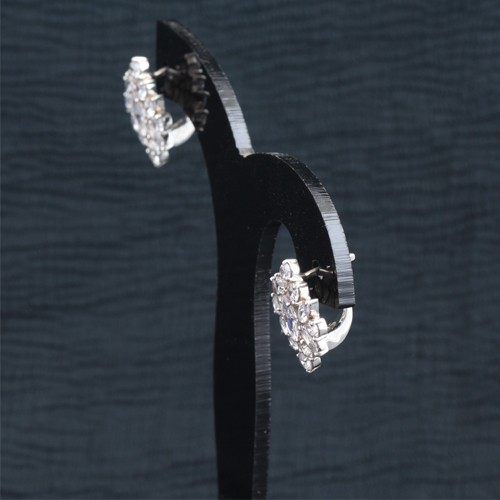 925 Silver Cluster Earring With White Zircobn - Image 3