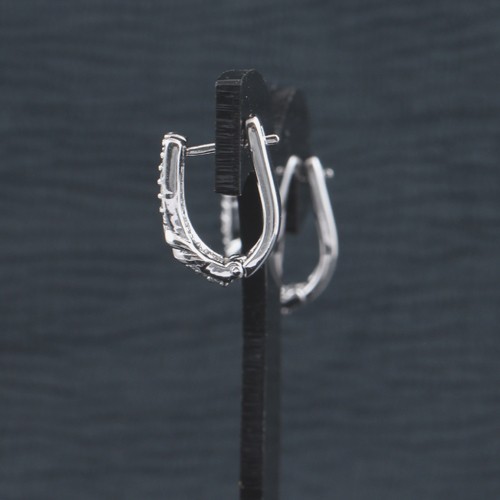 925 Silver Zircon Hoop Earring - Image 4
