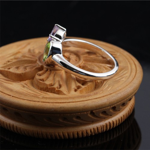 925 Silver Three Stone Ring - Image 2