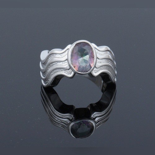 925 Silver Mystic Topaz Big And Bold Ring - Image 2