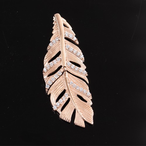 925 Silver Pendant With White Zircon With Rose Gold Plating - Image 3