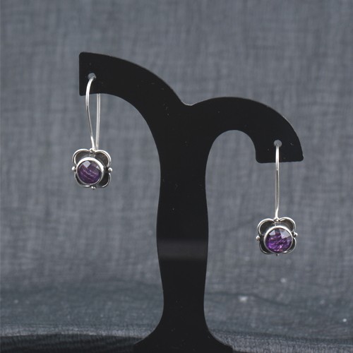 925 Silver Amethyst Earring - Image 1