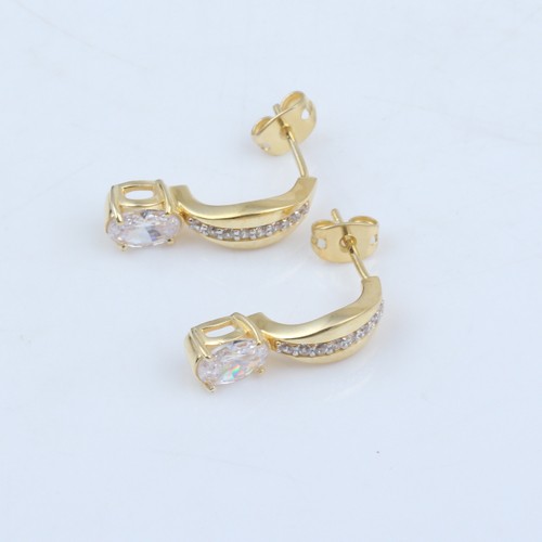 925 Silver Gold Plated Earring - Image 2