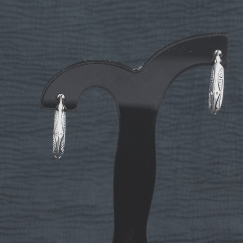 925 Silver Plain Designer Hoop Earring - Image 2