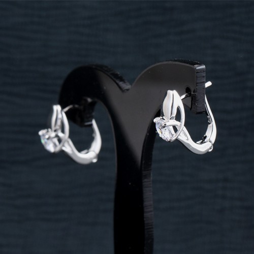 925 Silver White Zircon Earring - Image 1