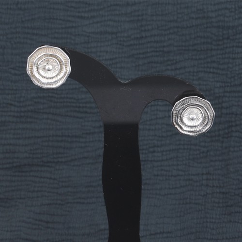 925 Silver Plain Flower Shape Earring - Image 1