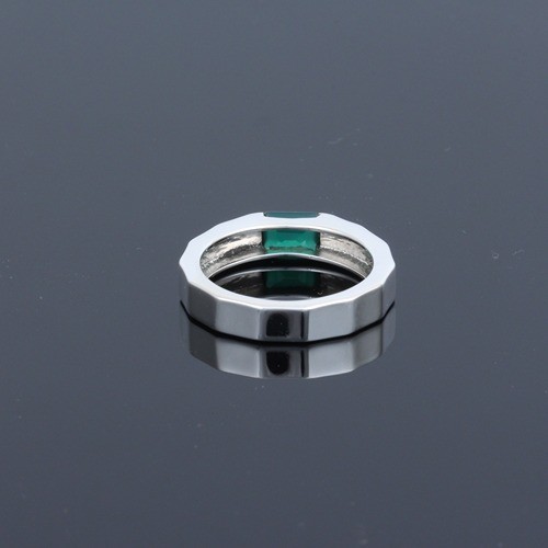 925 Silver Green Onyx Fancy Shape Ring - Image 4