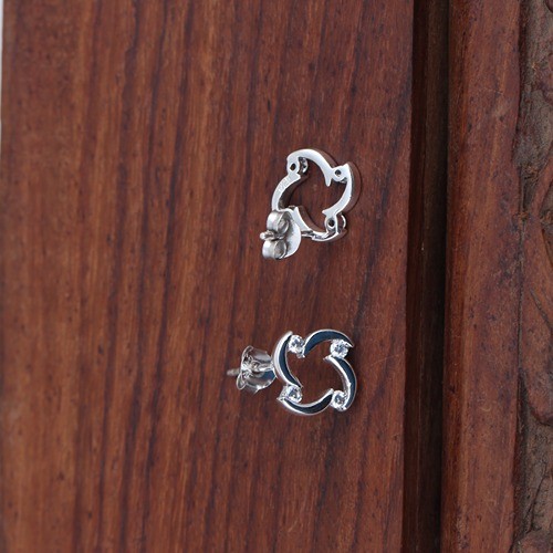 925 Silver Curb Wire Stud Earring - Image 4