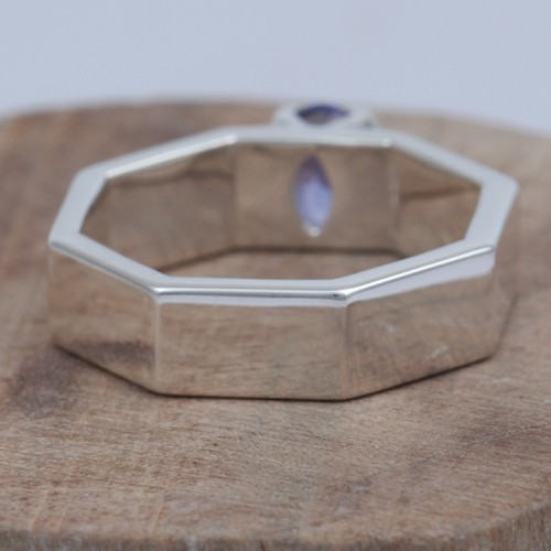 925 Silver Fancy Shape Ring With Tanzanite - Image 4