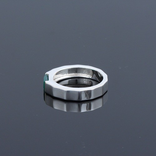 925 Silver Green Onyx Fancy Shape Ring - Image 3