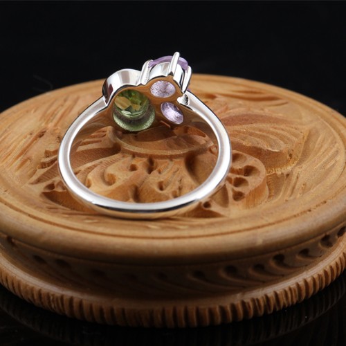 925 Silver Three Stone Ring - Image 3