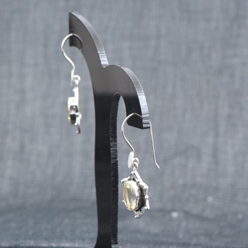 925 Silver Lemon Quartz Earring - Image 3