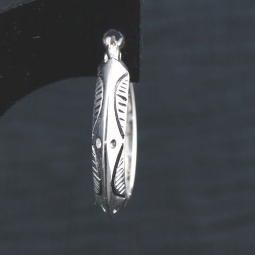 925 Silver Plain Designer Hoop Earring - Image 4