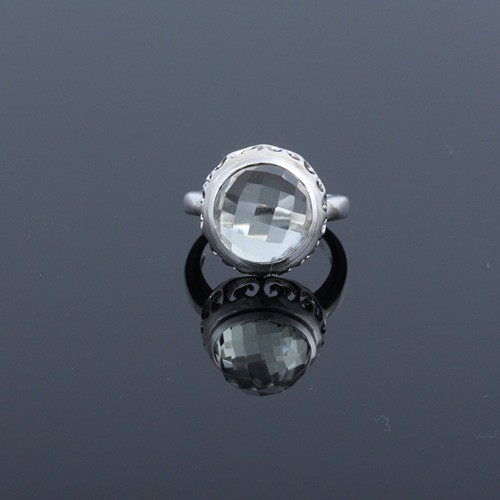 925 Silver Green Amethyst Solitaire Ring - Image 2