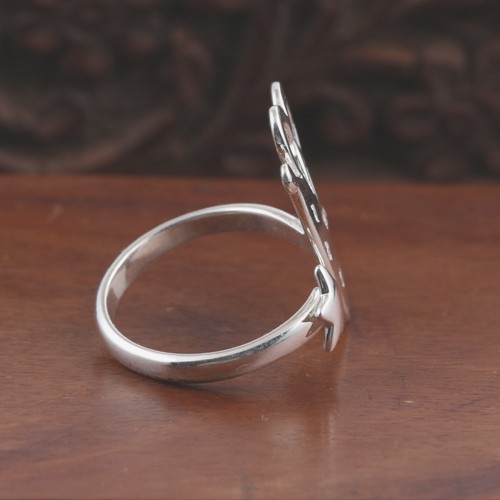 925 Silver Fancy Heart And Star Zircon Ring - Image 3